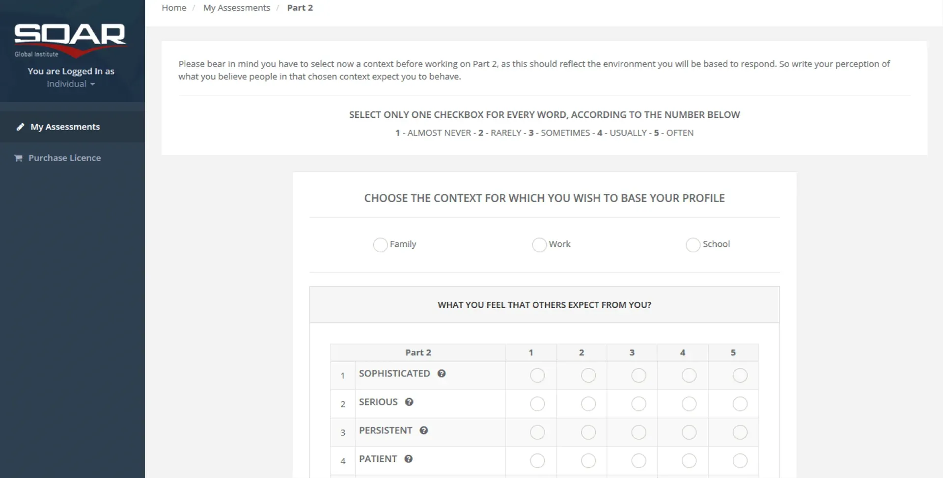 SOAR Platform 8.0 - assessment context screen